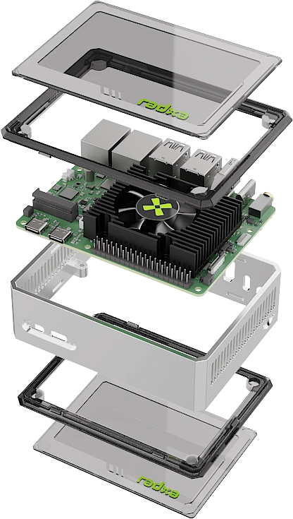 Exploded view of Radxa MagCase 1082