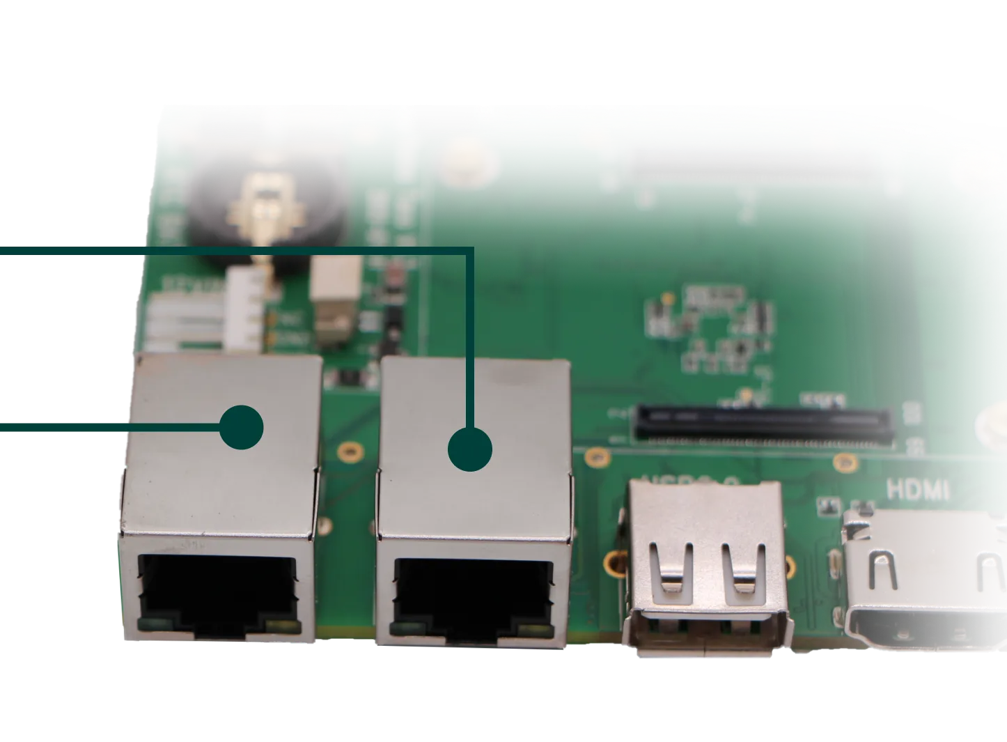 One 2.5G Ethernet and One Gigabit Ethernet
