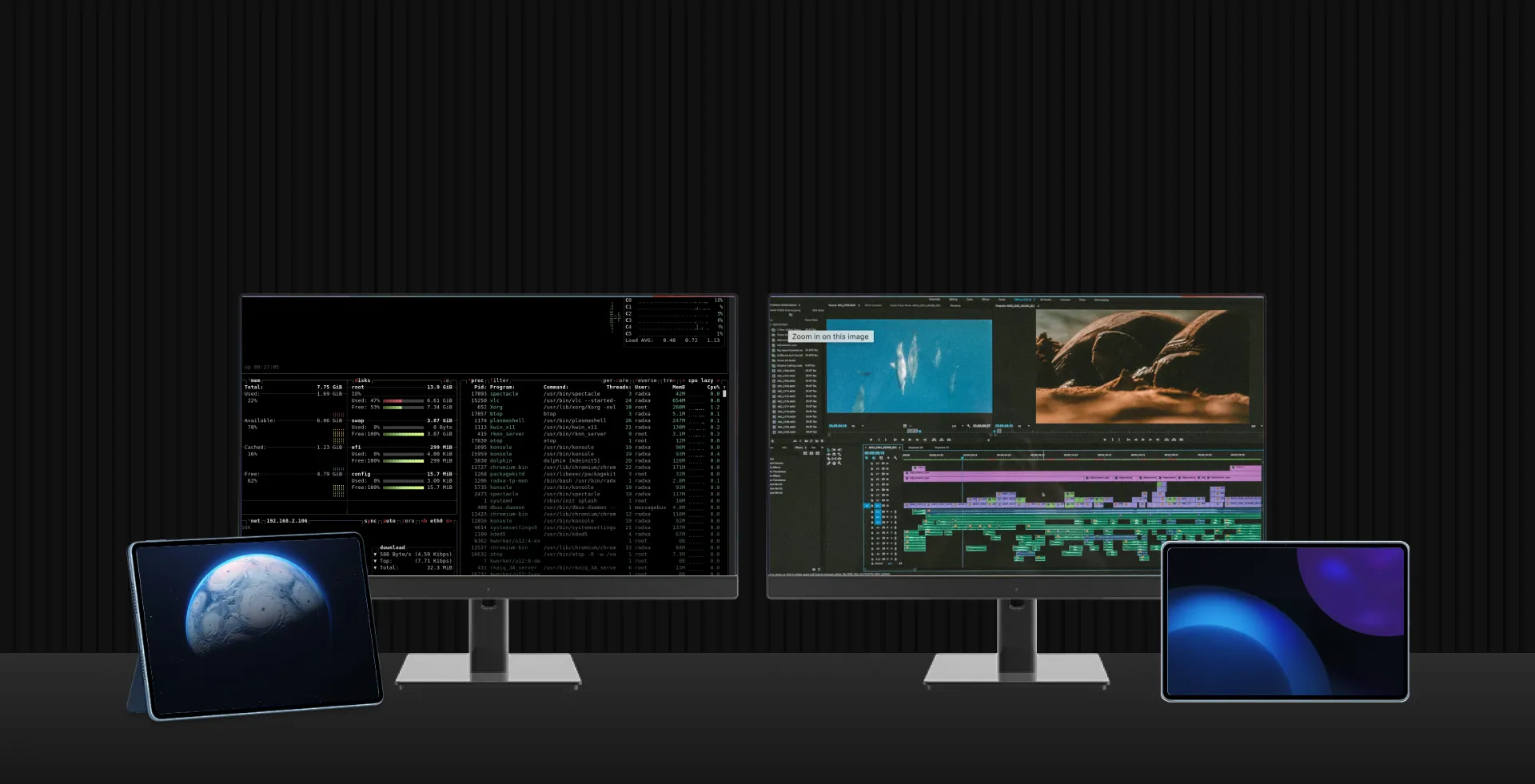 Supports up to 4 Displays Concurrently