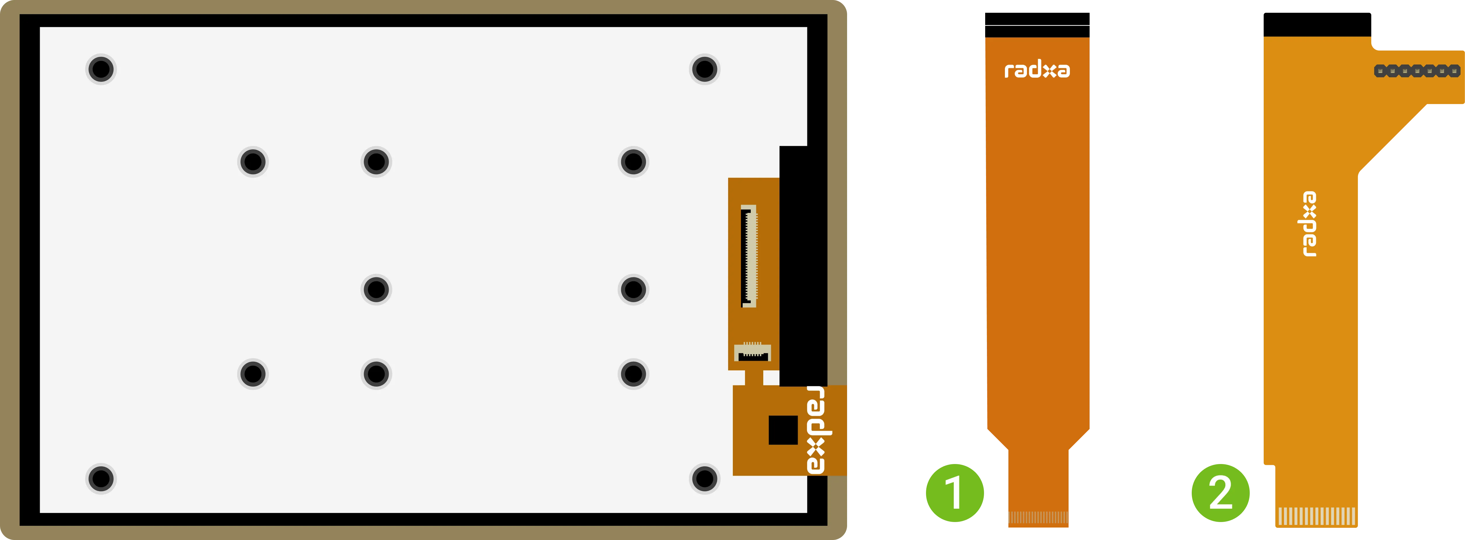 One Cable for Power, Touch,Rotation Detection and Display