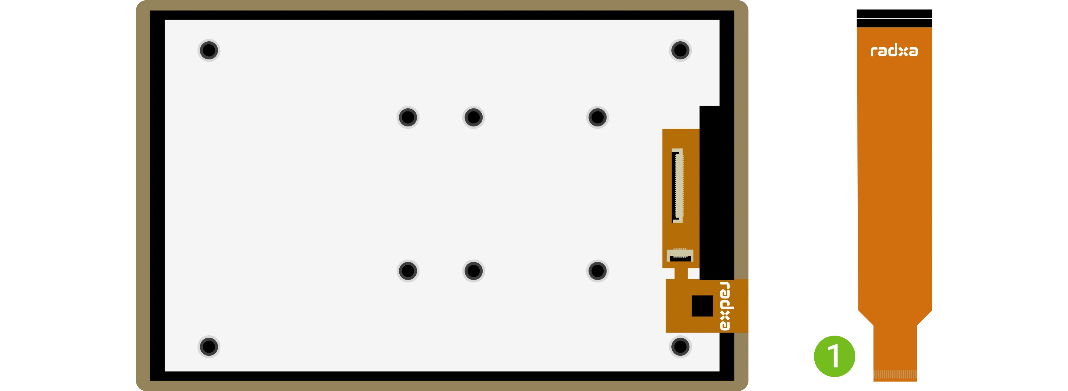 One Cable for Power, Touch,Rotation Detection and Display