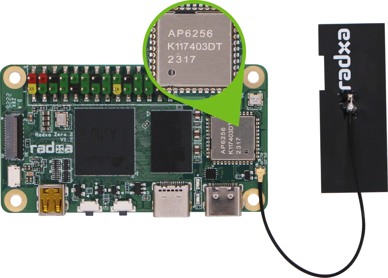 Onboard Dual-Mode WiFi 5 and Bluetooth 5